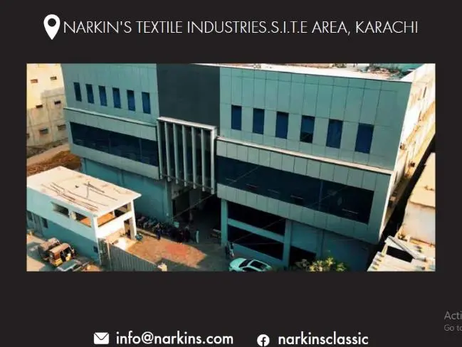 Narkin's Textile Industries manufacturing facility in SITE area Karachi