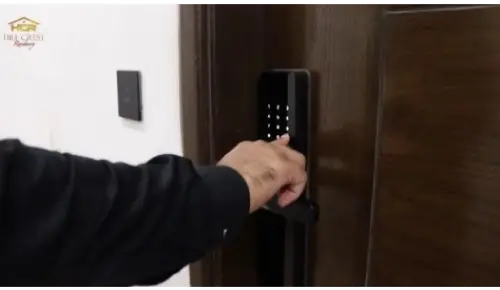 Smart door lock technology in Narkin's luxury apartments