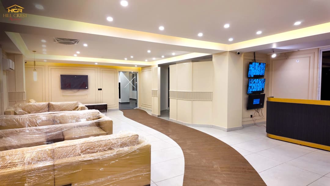 Hill Crest Residency grand lobby and reception area with luxury seating and premium finishes