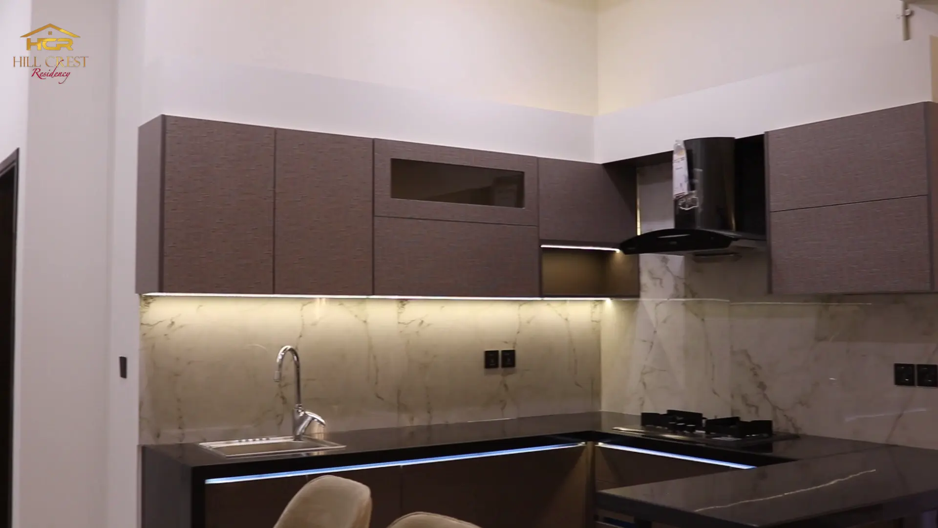 Hill Crest Residency master bedroom with panoramic Bahria Town views