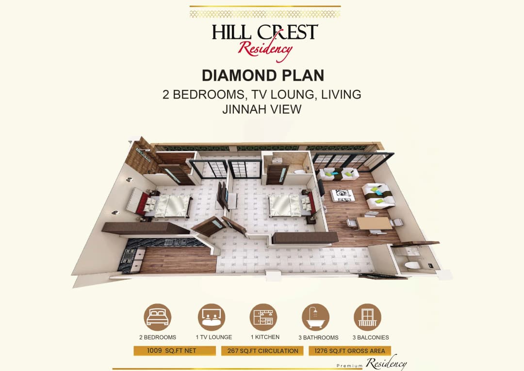 2 Bed Diamond