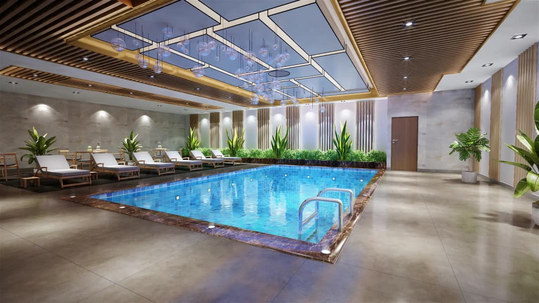 Narkin's Boutique Residency indoor swimming pool facility for residents