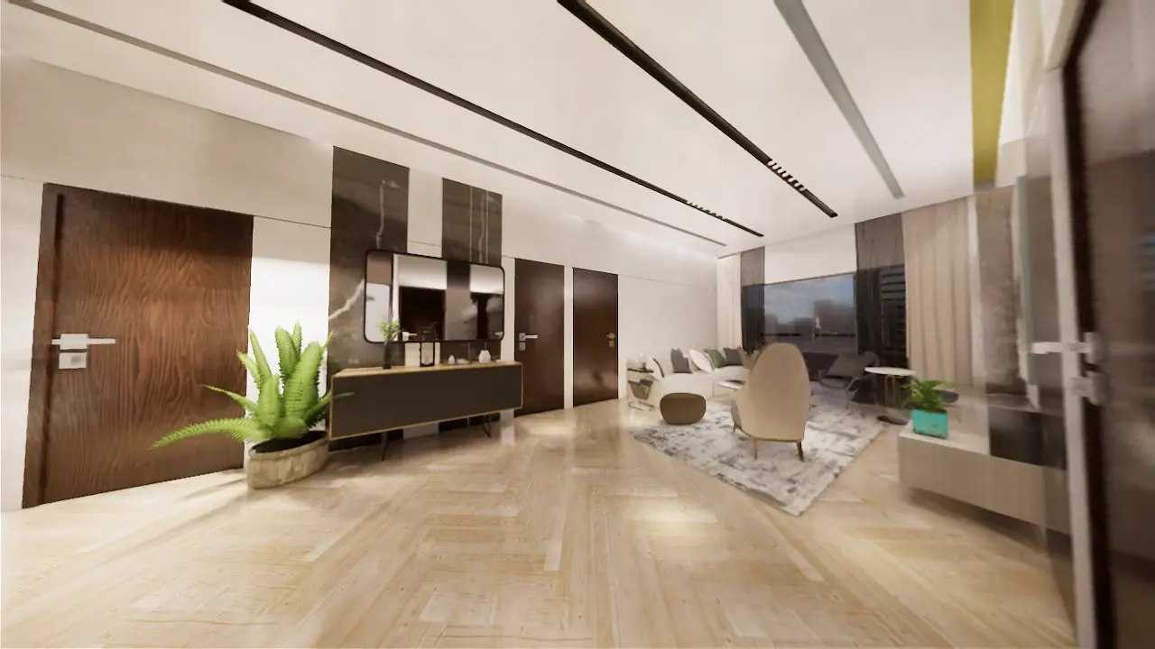 Narkin's Boutique Residency luxury bathroom with marble tiles and modern fixtures