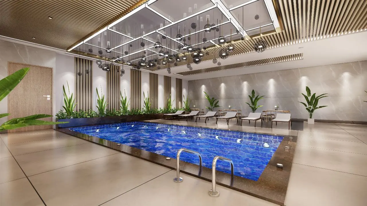 Narkin's Boutique Residency living area with contemporary furniture and natural lighting