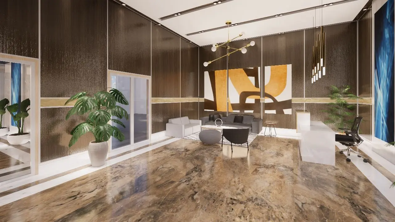 Narkin's Boutique Residency balcony with stunning Bahria Town skyline views